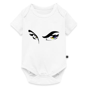 Rainbow 34w - Augen - Gesicht - face - Baby Premium Kurzarmbody - Weiß - Vorne