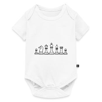 Jeu d'échecs, figures, pièces d'échecs, jeu, dessin - Body à manches courtes Premium Bébé - blanc - Devant