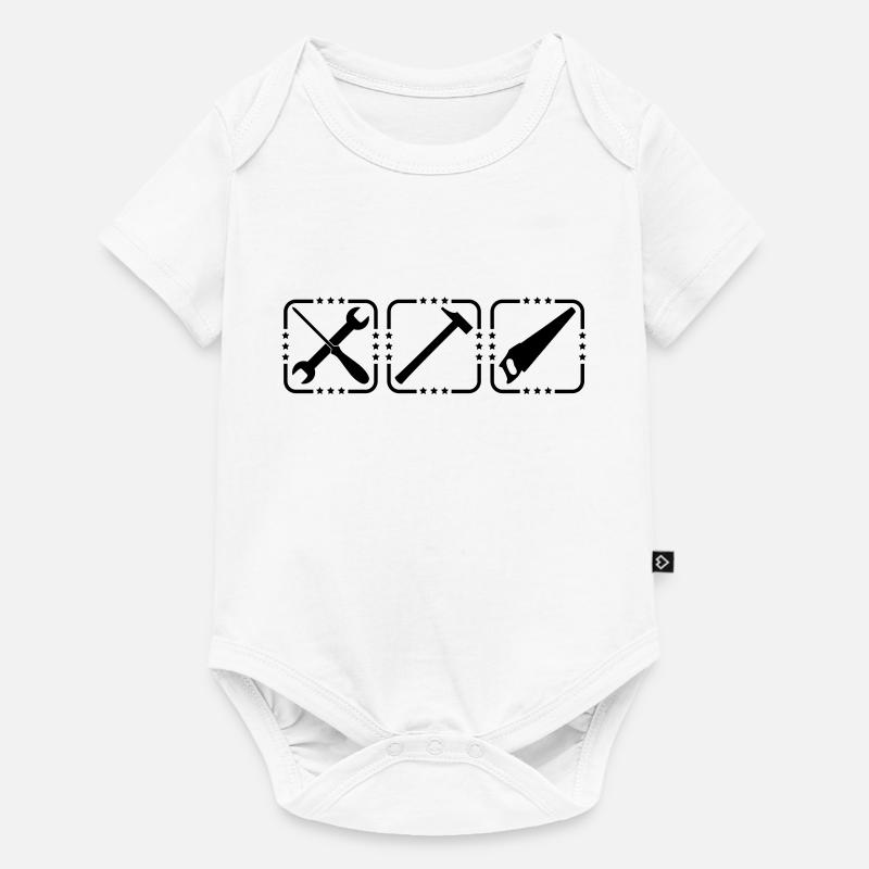 Craftsman Tools Logo Design - Baby Premium Kurzarmbody - Weiß