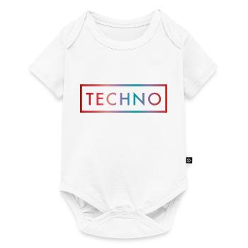 Techno Color Minimal Gift - Body à manches courtes Premium Bébé - blanc - Devant