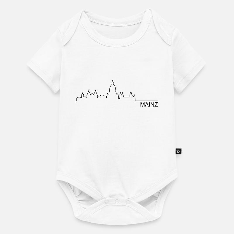 Skyline Mainz - Baby Premium Kurzarmbody - Weiß