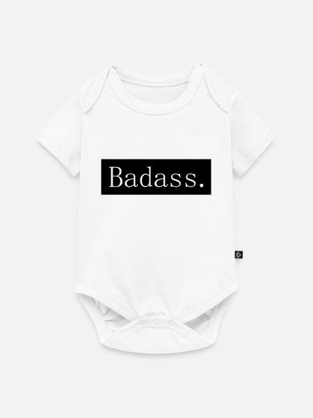[HD] Badass schwarzer Rahmen - Baby Premium Kurzarmbody - Weiß