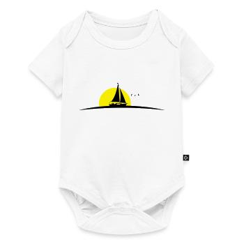 Segelboot - Baby Premium Kurzarmbody - Weiß - Vorne