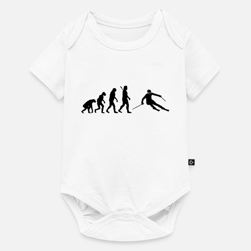 Evolution Alpine Ski - Baby Premium Kurzarmbody - Weiß