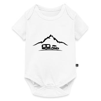Reise - Auto Anhänger - Baby Premium Kurzarmbody - Weiß - Vorne