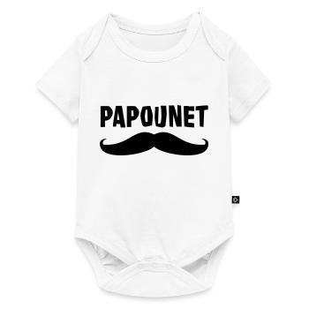 Papounet - Body à manches courtes Premium Bébé - blanc - Devant