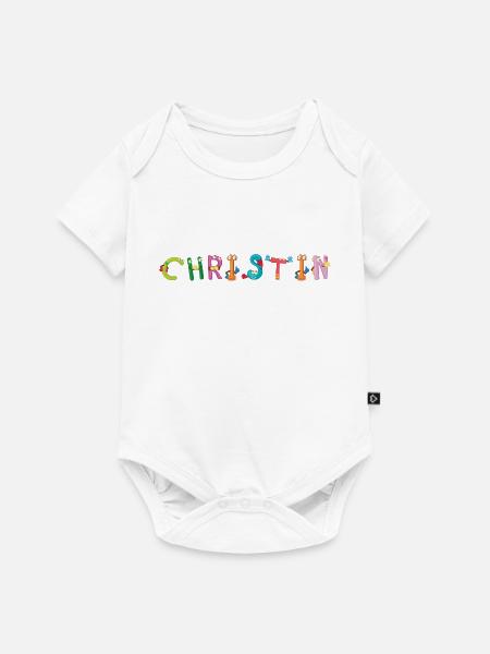 Christin - Baby Premium Kurzarmbody - Weiß