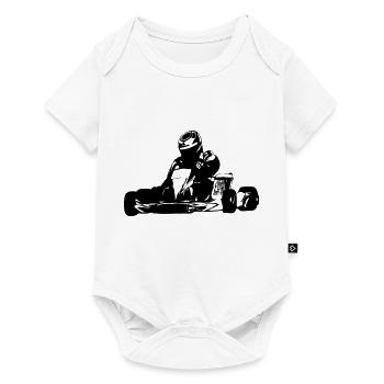 Kart - Kartsport - Gokart - Baby Premium Kurzarmbody - Weiß - Vorne