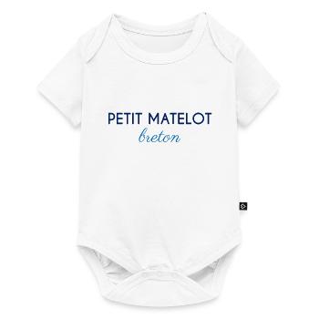 Bretagne - Petit matelot breton - Body à manches courtes Premium Bébé - blanc - Devant