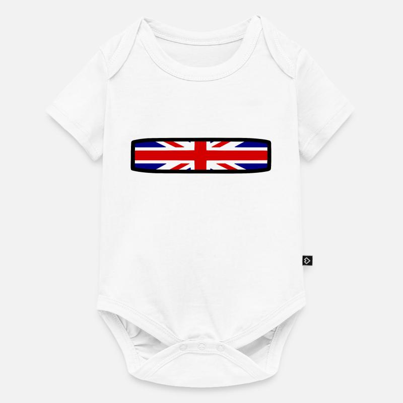 Union Jack - Body à manches courtes Premium Bébé - blanc