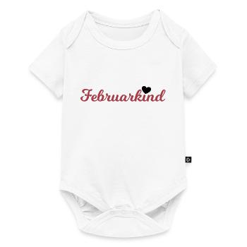 Februarkind - Baby Premium Kurzarmbody - Weiß - Vorne