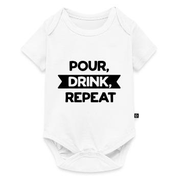 Verser la répétition de boisson - Body à manches courtes Premium Bébé - blanc - Devant