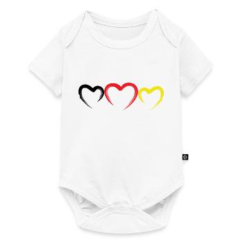 Drapeau allemand Drapeau allemand Coeur - Body à manches courtes Premium Bébé - blanc - Devant