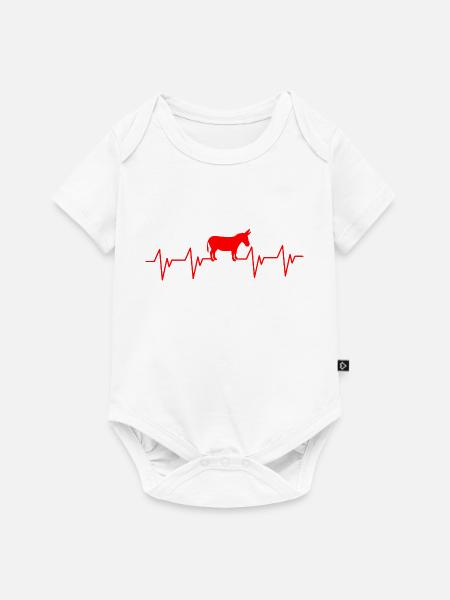 Donkey Esel - Baby Premium Kurzarmbody - Weiß