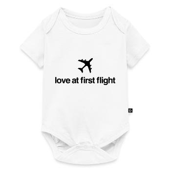 AMOUR AU PREMIER VOL AVION AMOUREUX DE L’AÉROPORT - Body à manches courtes Premium Bébé - blanc - Devant