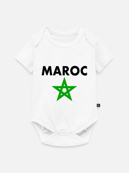 Marokko - Baby Premium Kurzarmbody - Weiß