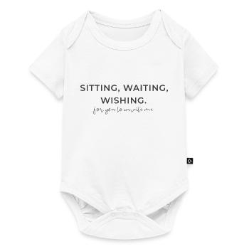 Human Design Projektor "Sitting, Waiting, Wishing. - Baby Premium Kurzarmbody - Weiß - Vorne