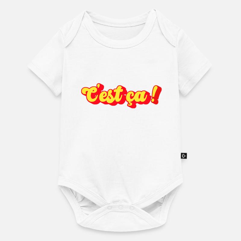 C est ça 001 002 - Body à manches courtes Premium Bébé - blanc