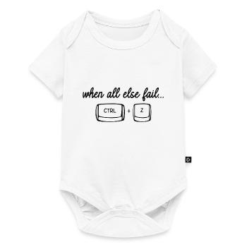 When all else fail CTRL Z (Undo) - Baby Premium Kurzarmbody - Weiß - Vorne