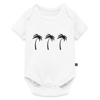 Palmiers minimalistes - Body à manches courtes Premium Bébé - blanc - Devant