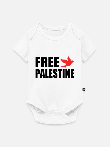 Free palestine - Baby Premium Kurzarmbody - Weiß