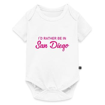 Je préfère être à San Diego - Californie - Amérique - Body à manches courtes Premium Bébé - blanc - Devant