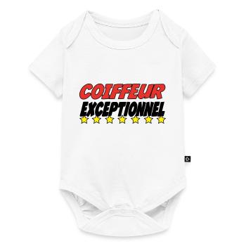 COIFFEUR exceptionnel - Body à manches courtes Premium Bébé - blanc - Devant