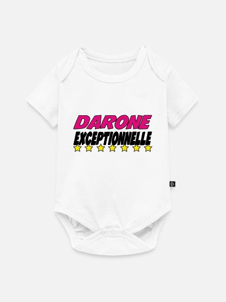DARONE außergewöhnlich - Baby Premium Kurzarmbody - Weiß