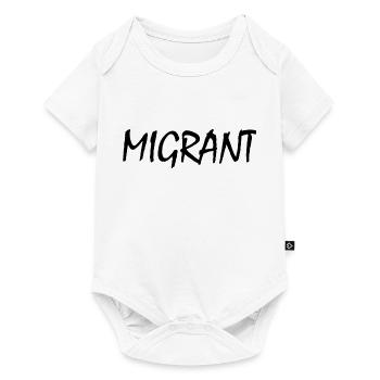 Migrant - Body à manches courtes Premium Bébé - blanc - Devant