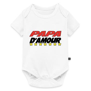 PAPA d'amour - Body à manches courtes Premium Bébé - blanc - Devant