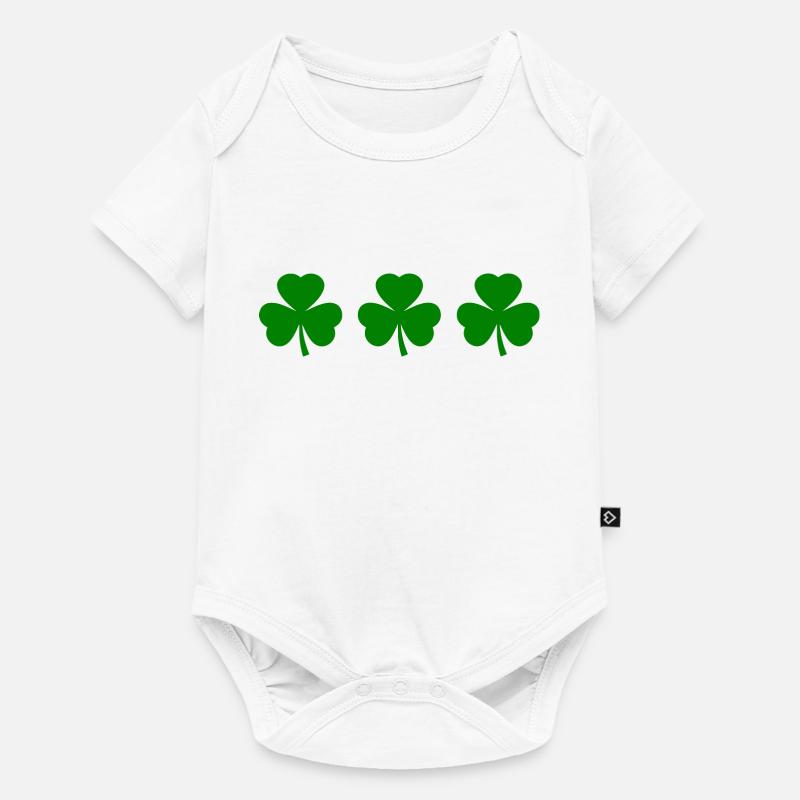 Trèfle d’Irlande Trèfles - Body à manches courtes Premium Bébé - blanc