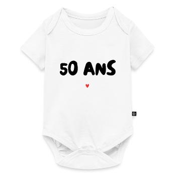 50. 50 YEARS. 50th ANNIVERSARY. 50 YEARS ANNIVERSARY. - Baby Premium short-sleeve bodysuit - white - Front