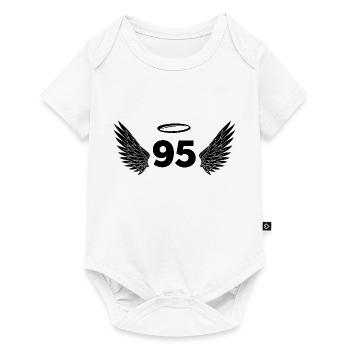 Number 95 Angel - 95th Birthday Wings - Baby Premium short-sleeve bodysuit - white - Front