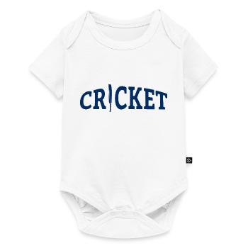 Cricket Lettering with Bat - Kricket - Baby Premium Kurzarmbody - Weiß - Vorne