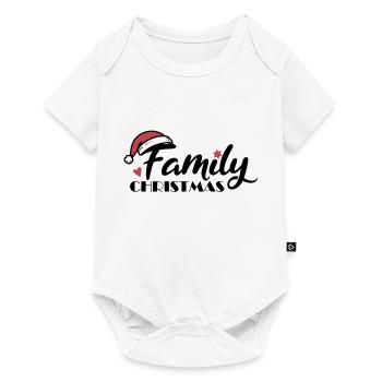 Family Christmas Font - Baby Premium short-sleeve bodysuit - white - Front