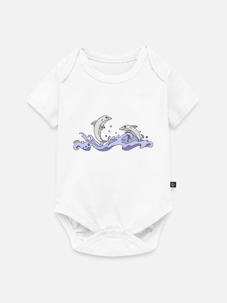 Delphine - Baby Premium Kurzarmbody - Weiß