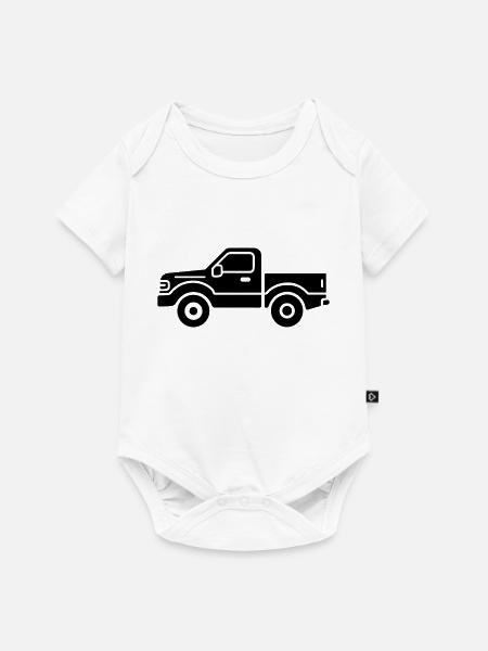 Lkw - Baby Premium Kurzarmbody - Weiß