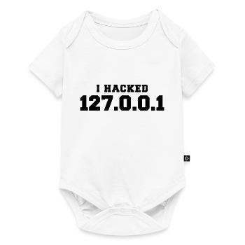 i hacked 127.0.0.1 - Baby Premium Kurzarmbody - Weiß - Vorne