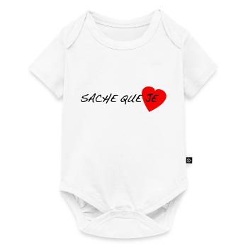sache_que_je - Body à manches courtes Premium Bébé - blanc - Devant