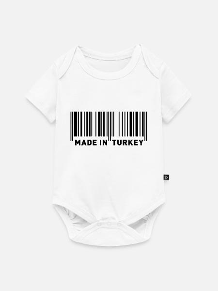 MADE IN TURKEY - Baby Premium Kurzarmbody - Weiß