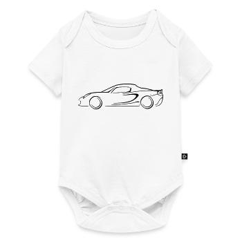 Lotus Elise Silhouette - Baby Premium Kurzarmbody - Weiß - Vorne