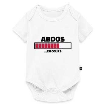 abdos en cours (v.2) - Body à manches courtes Premium Bébé - blanc - Devant