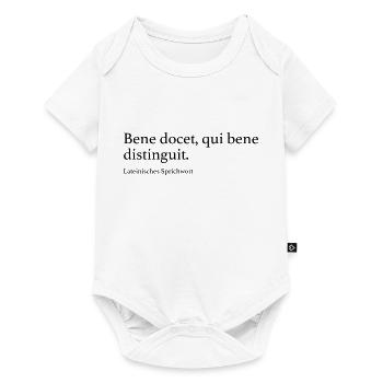 Bene docet, qui bene distinguit. - Baby Premium Kurzarmbody - Weiß - Vorne