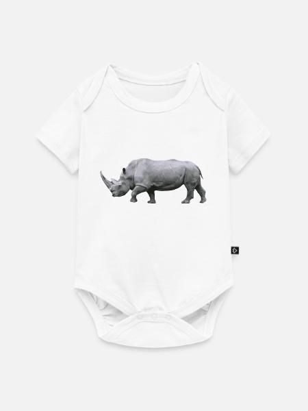 Rhinozeros - Baby Premium Kurzarmbody - Weiß