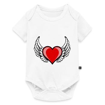 The winged heart - Baby Premium short-sleeve bodysuit - white - Front