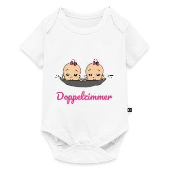 Doppelzimmer Baby Zwillinge Schwangerschaft - Baby Premium Kurzarmbody - Weiß - Vorne