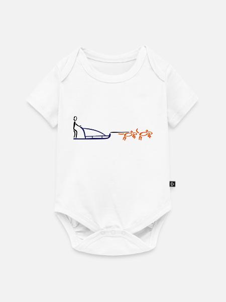 Schlittenhunde - Baby Premium Kurzarmbody - Weiß