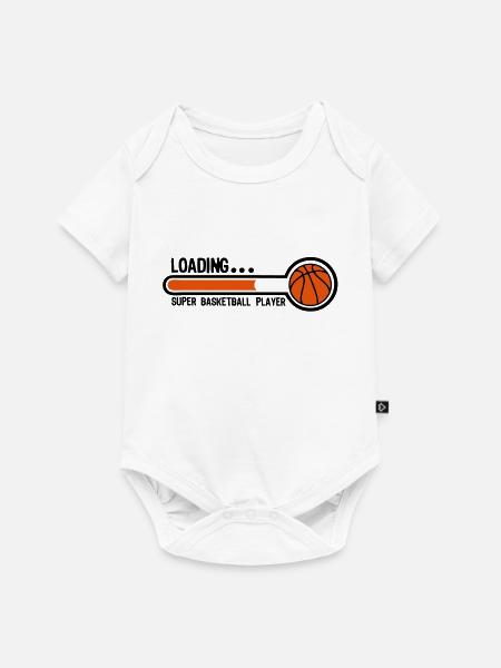 Basketball-Superlade Spieler1 - Baby Premium Kurzarmbody - Weiß