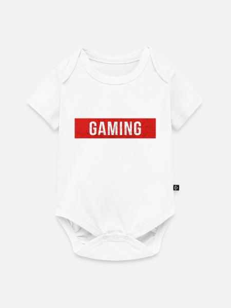 Gaming - Roter Block Scratch - Baby Premium Kurzarmbody - Weiß