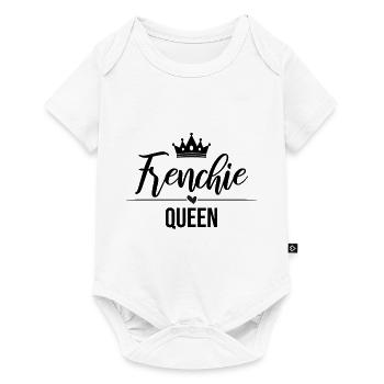 Frenchie Queen Queen - noir - Body à manches courtes Premium Bébé - blanc - Devant